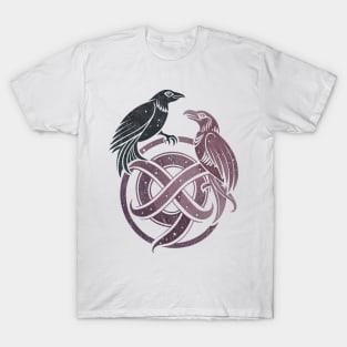 Hugin and Munin Viking God Mythology Ravens T-Shirt